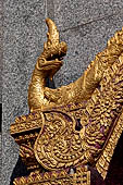 Chiang Mai - Wat Phra That Doi Suthep. Detail of the torana of the entrance of one of the two largest vihan of the temple. 